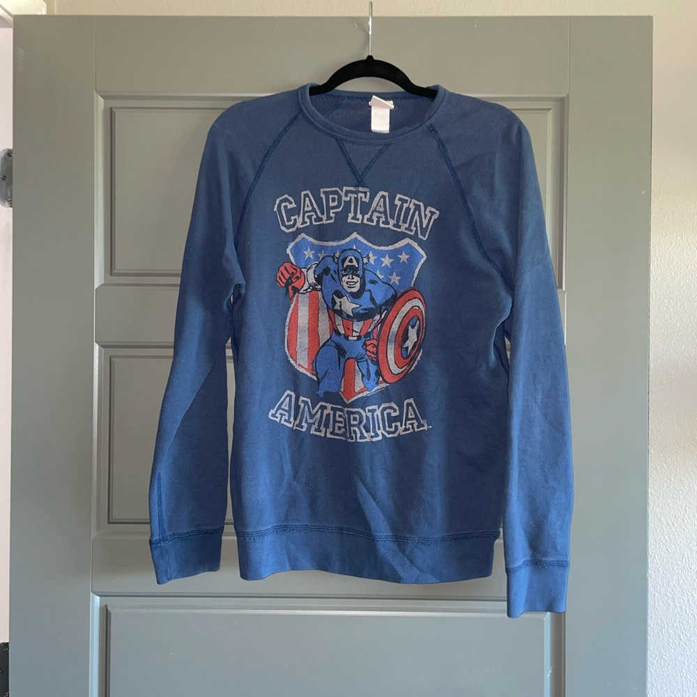 Junk Food Captain America Crewneck